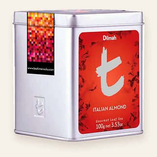 Dilmah t-Series Italian Almond – 100g gourmet leaf tea tin