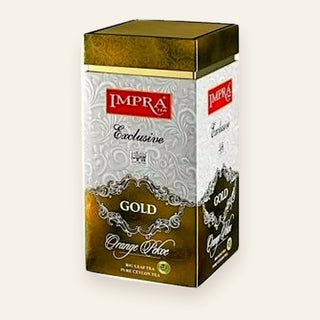 Impra Exclusive Gold – orange pekoe big leaf pure Ceylon black tea tin
