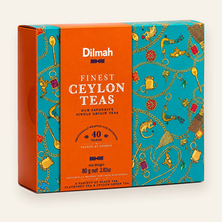 Dilmah Finest Ceylon Teas – 40 tea bags gift box of single origin black, flavoured and green teas